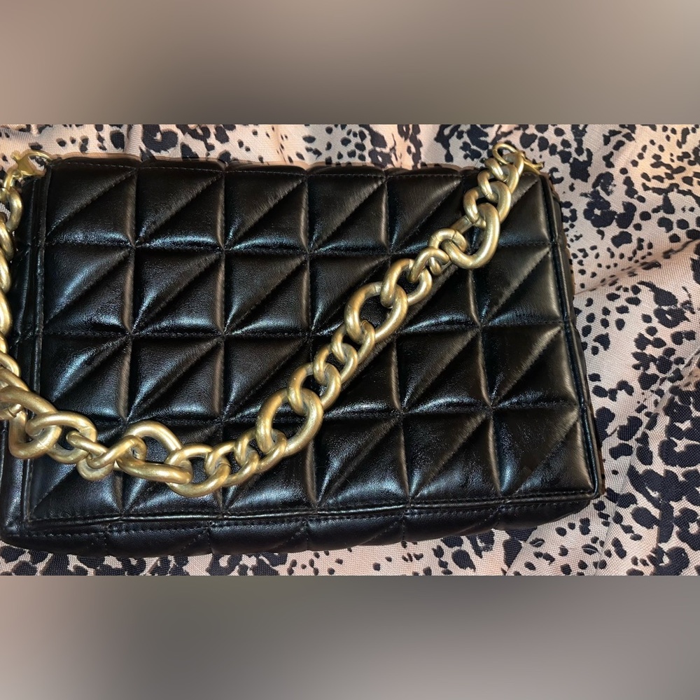 Zara quilted leather bag